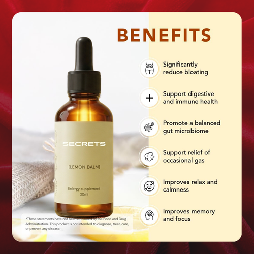 Secrets Organic Lemon Balm Drops